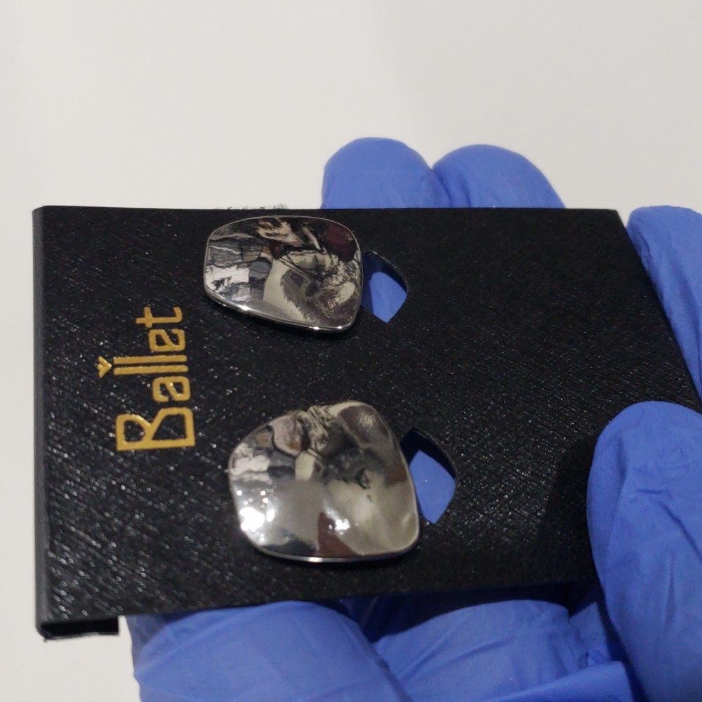 Elegant Stylish Ballet Silver tone Clip-on Earrings - Women's Fashion Jewelry - Picture 7 of 9